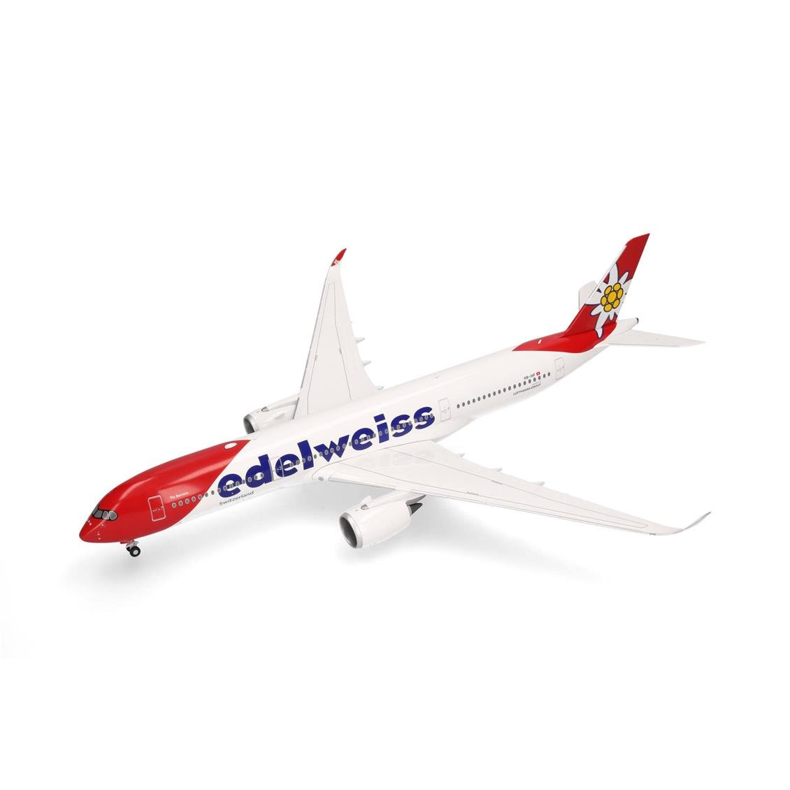 Herpa 573511 1/200 Ölçek, Edelweiss Air Airbus A350-900 (Piz Bernina) HB-IHF, Sergilemeye Hazır Model Yolcu Uçağı