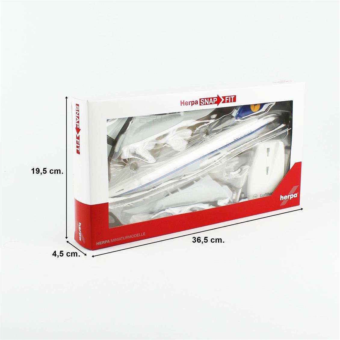 Herpa 610599 1/250 Ölçek, Lufthansa Boeing 747-8 Intercontinental (Retro), Sergilemeye Hazır Model Yolcu Uçağı