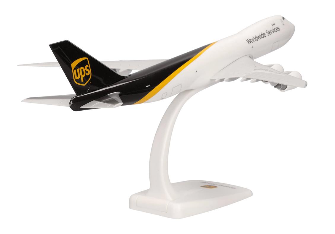 Herpa 612241 1/250 Ölçek, UPS Boeing 747-8F, Sergilemeye Hazır Model Yolcu Uçağı