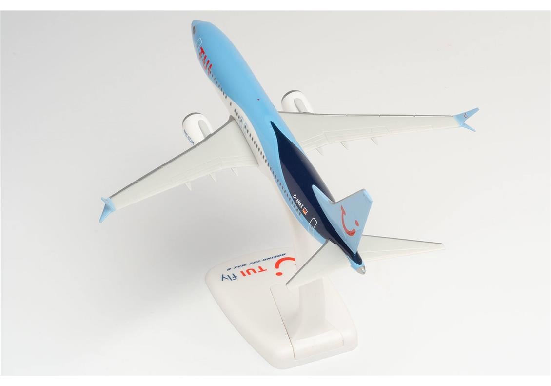 Herpa 612760 1/200 Ölçek, TUIfly Germany Boeing 737 MAX 8, Sergilemeye Hazır Model Yolcu Uçağı
