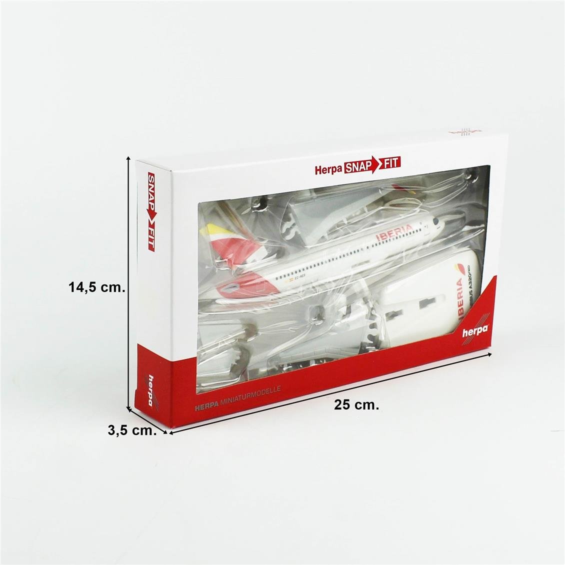 Herpa 613064 1/200 Ölçek, Airbus A320neo Iberia Airlines, Sergilemeye Hazır Model Yolcu Uçağı