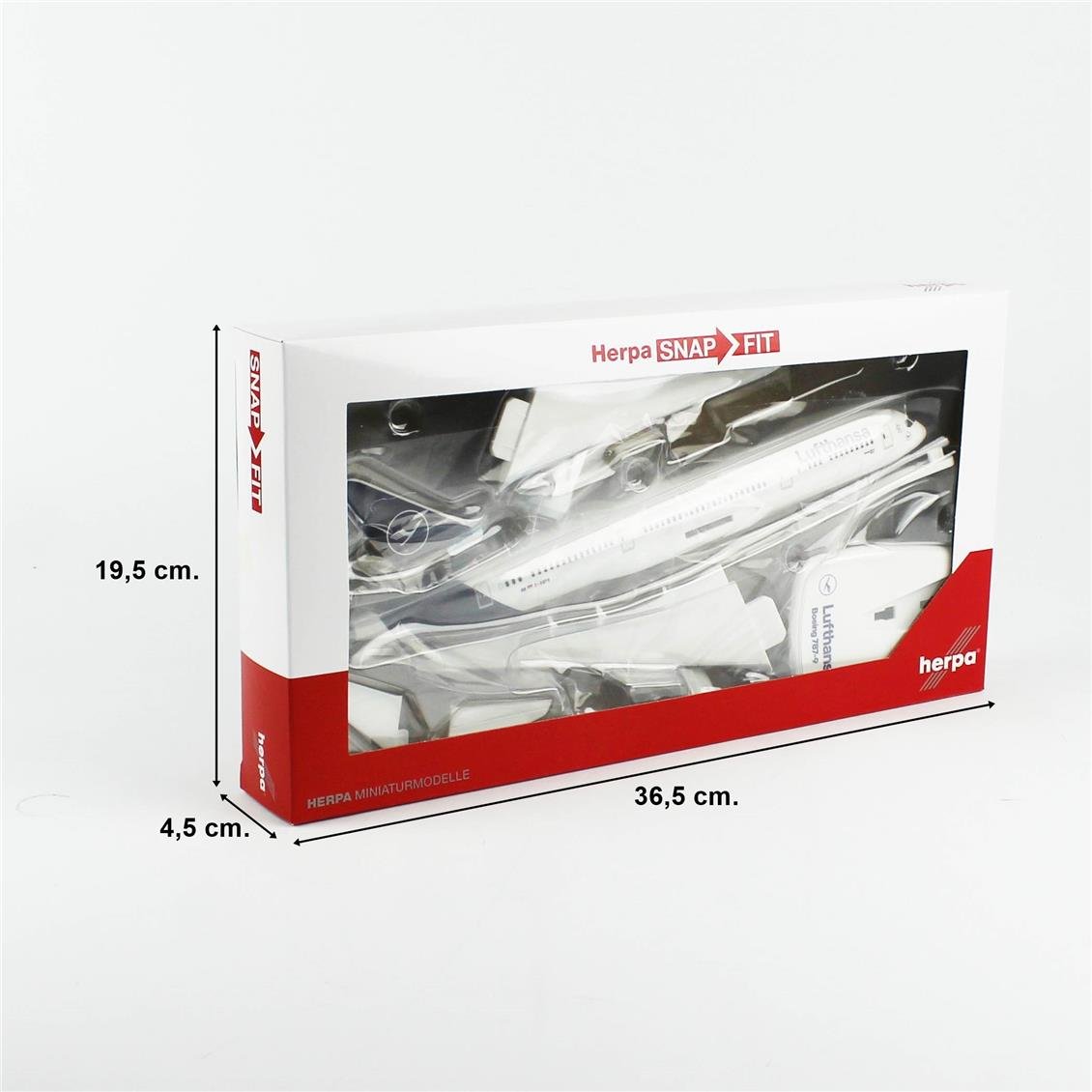 Herpa 613453 1/200 Ölçek, Boeing 787-9 Lufthansa, Sergilemeye Hazır Model Yolcu Uçağı