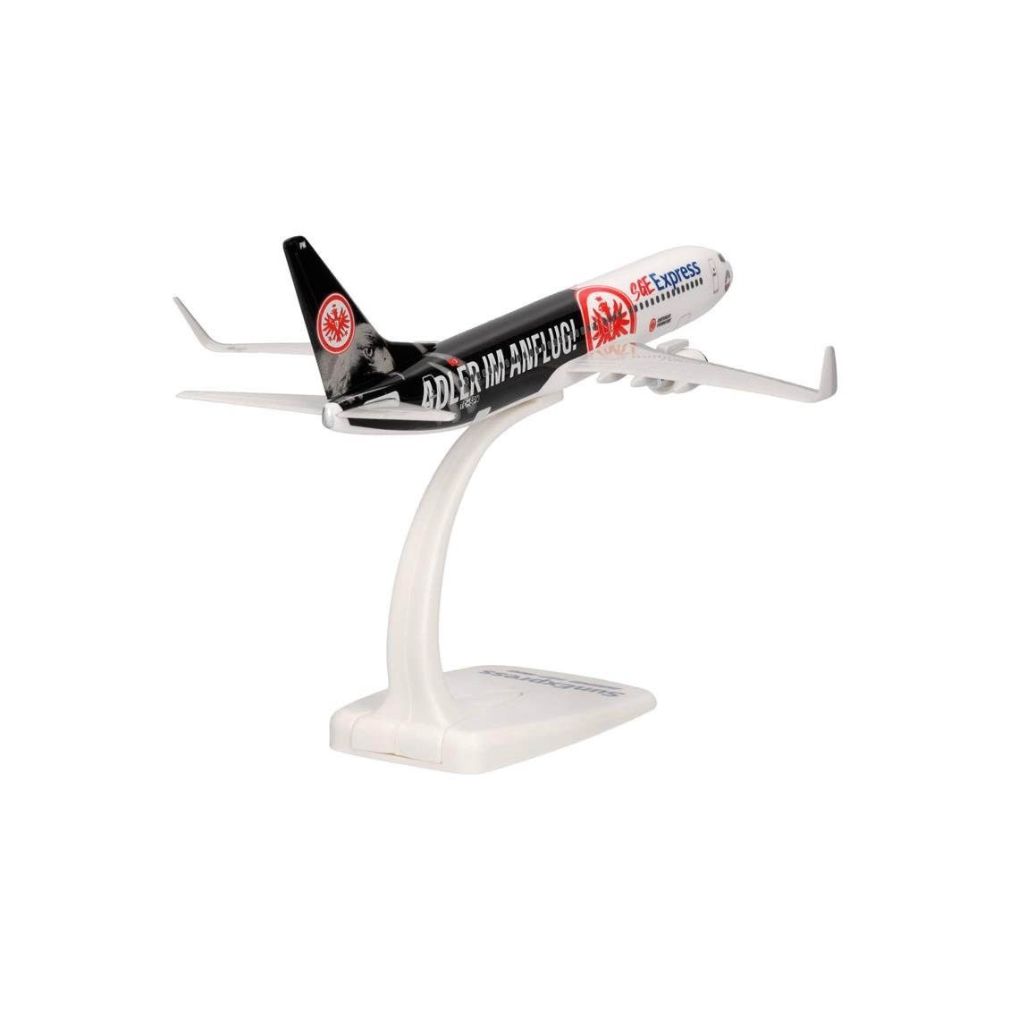 Herpa 614481 1/200 Ölçek, Sun Express Boeing 737-800 (Eintracht Frankfurt-SGE Express) TC-SPM, Snapfit, Plastik, Standlı, Sergi