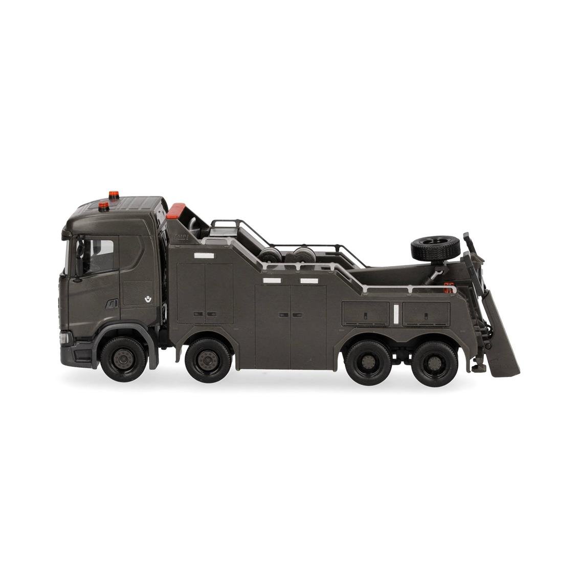 Herpa 747196 1/87 Ölçek, Scania CS 20 ND Empl Bison Çekici Kamyonu, Sergilemeye Hazır Askeri Askeri Model Araç