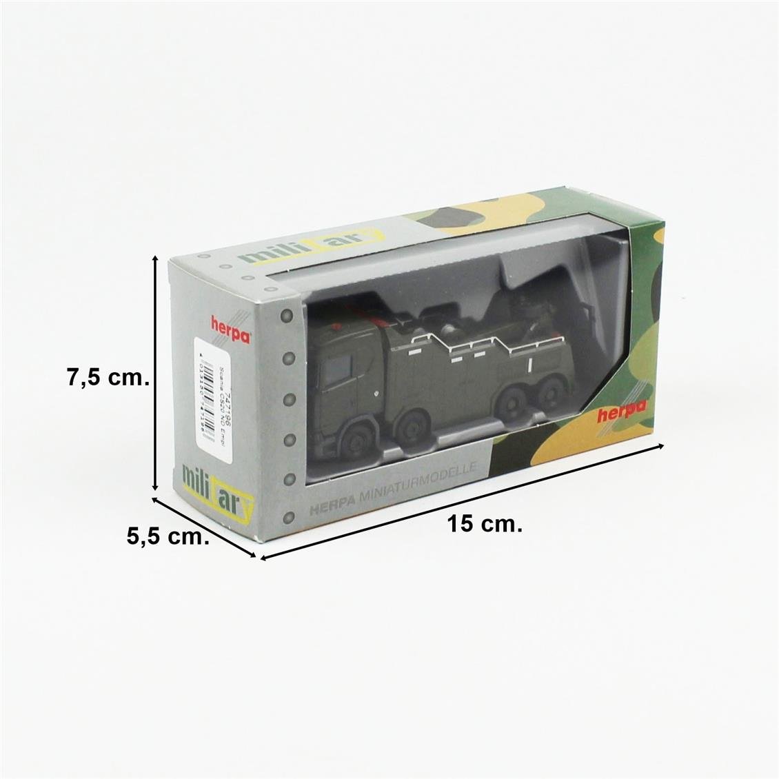 Herpa 747196 1/87 Ölçek, Scania CS 20 ND Empl Bison Çekici Kamyonu, Sergilemeye Hazır Askeri Askeri Model Araç
