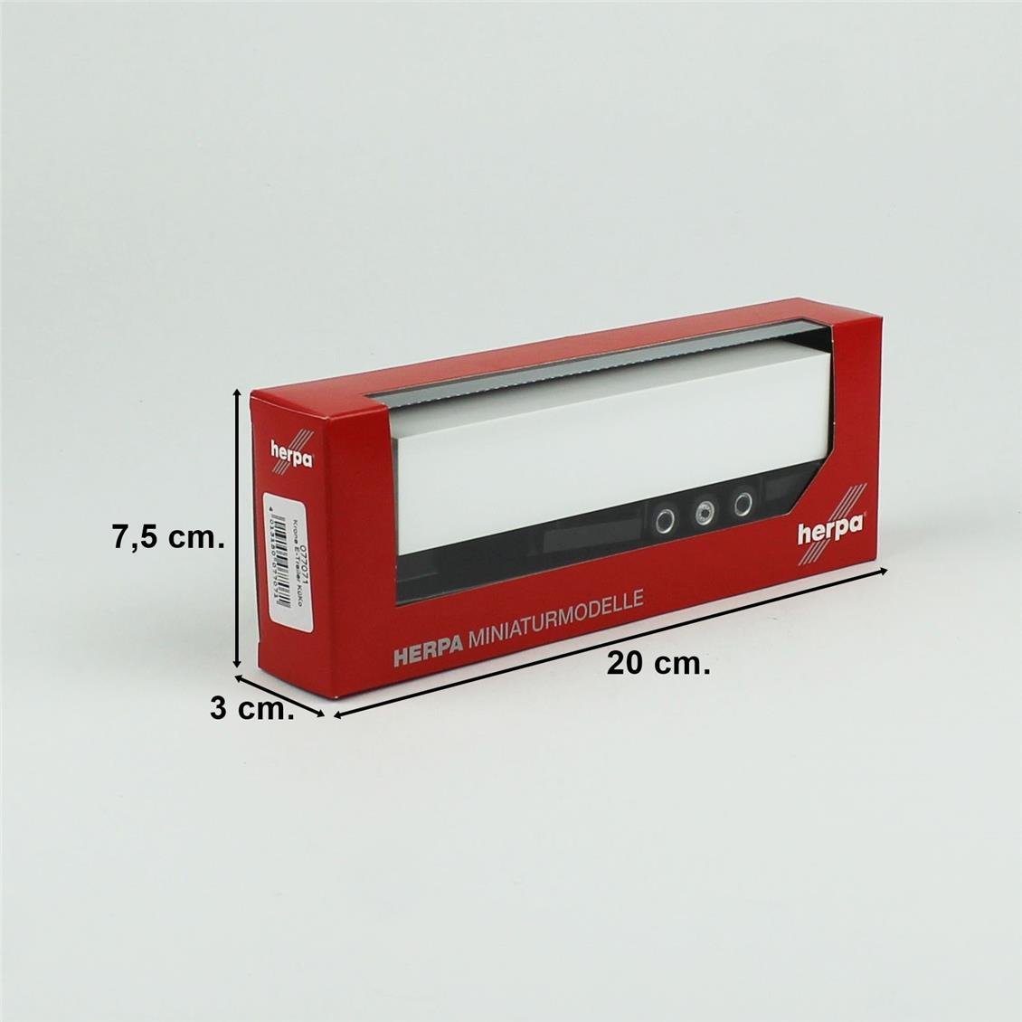 Herpa 77071 1/87 Ölçek, 15 Metre Krone Soğutuculu Kapalı TIR Dorsesi, Beyaz, Sergilemeye Hazır Model Araç