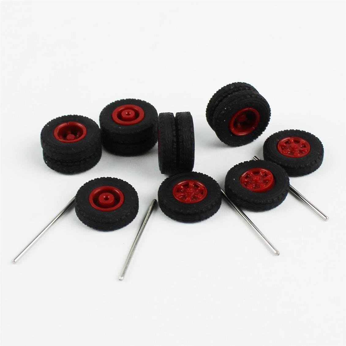 Herpa 87MBS026383 1/87 Ölçek, MB LPS Trilex için Jantlı 12 Tekerlek ve 4 Aks