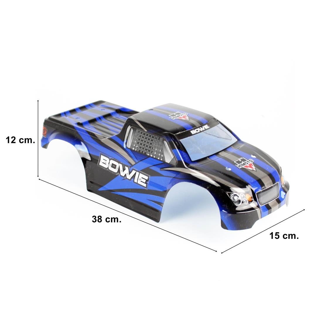 Himoto 31800 1/10 Ölçek, Monster Truck BOWIE Lexan Kaporta, Mavi