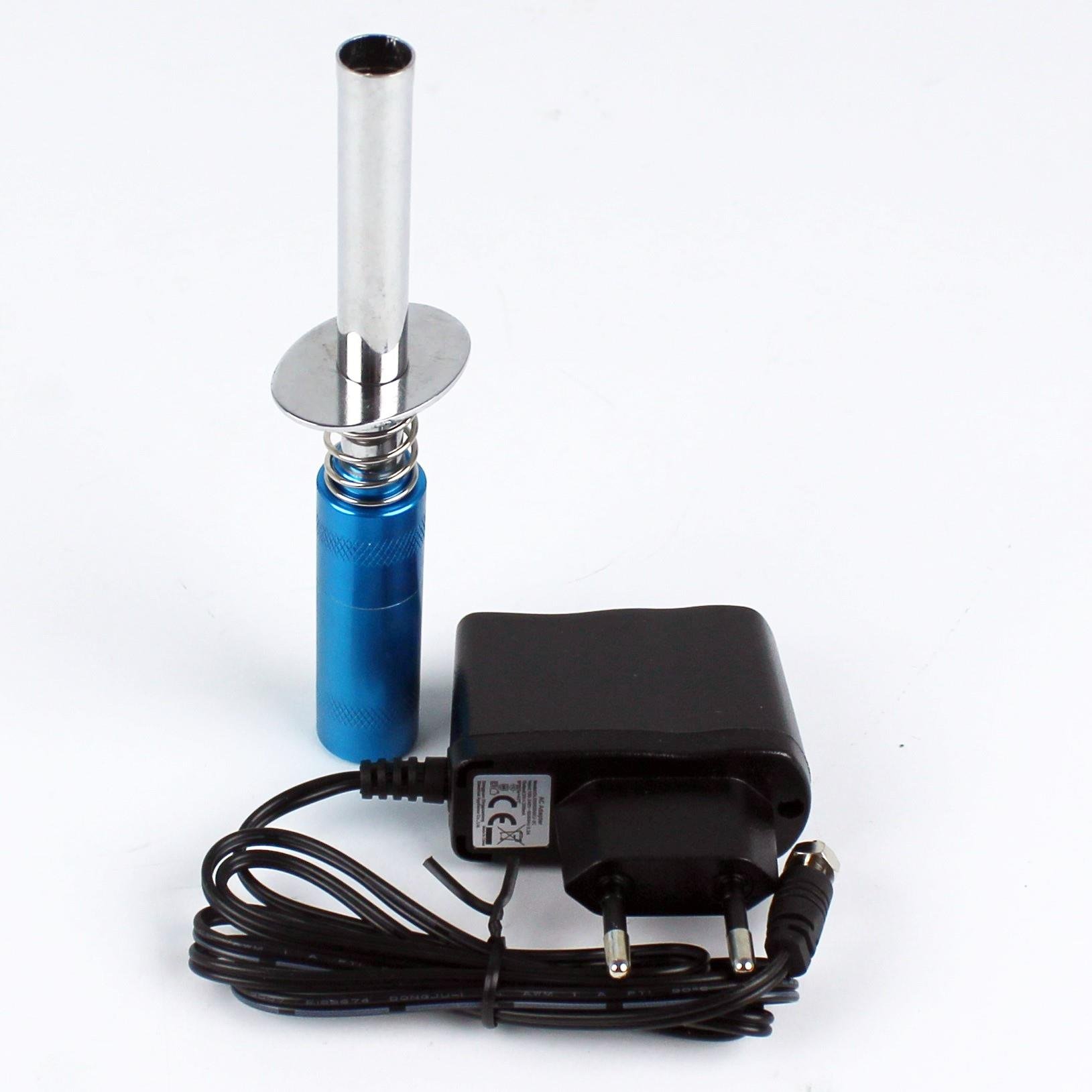 Himoto 80102B Aliminyum Buji Isıtıcısıve Şarj Aleti , Pilsiz, Mavi Renk