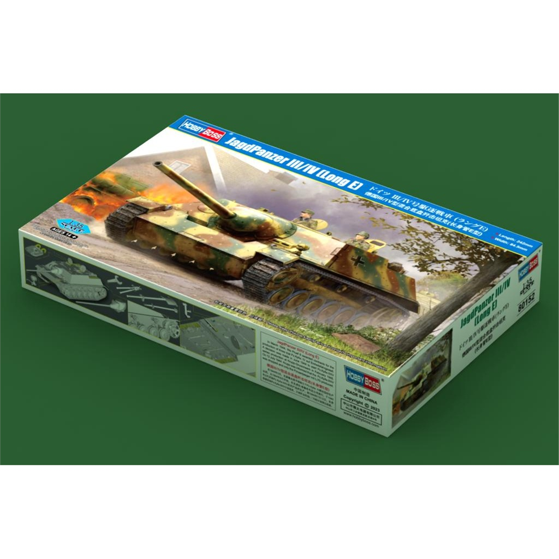 Hobbyboss 80152 1/35 Ölçek, JagdPanzer III/IV (Long E) Tankı, Plastik Model Kiti