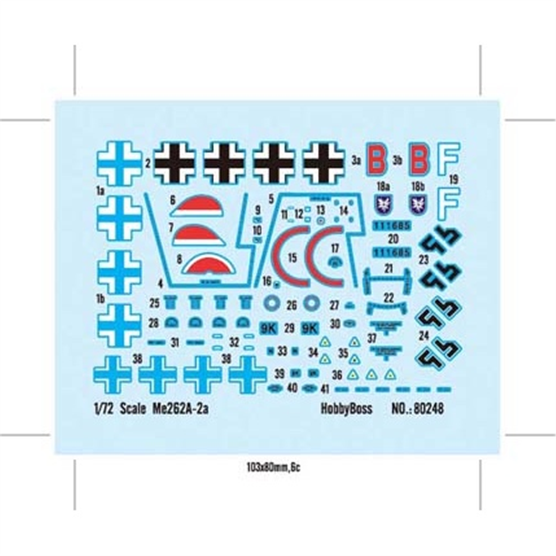 Hobbyboss 80248 1/72 Ölçek, Me262A-1a, Savaş Uçağı Plastik Model Kiti