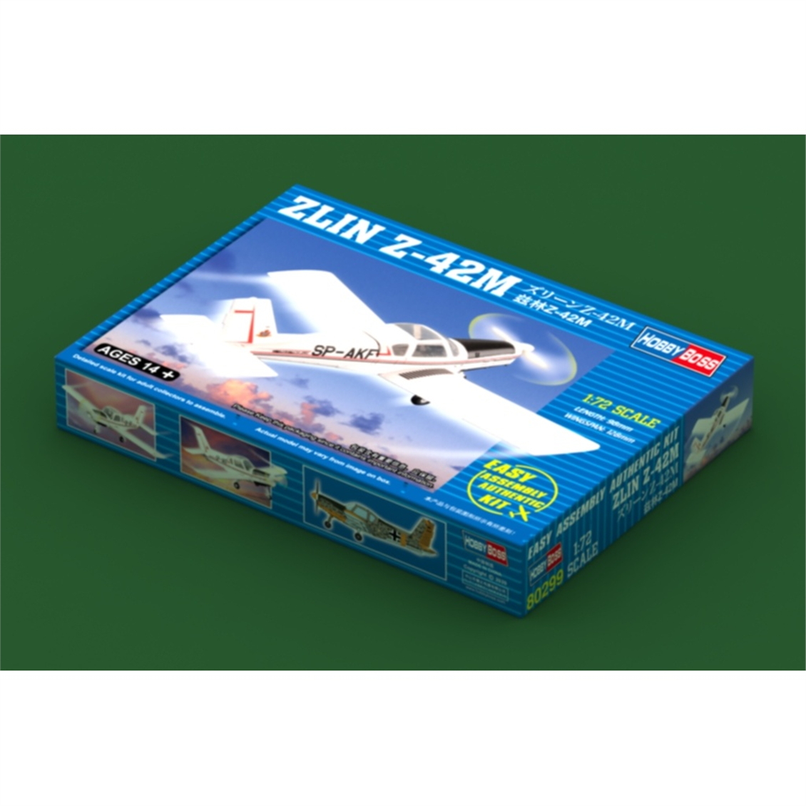 Hobbyboss 80299 1/72 Ölçek, ZLIN Z-42M, Sivil Eğitim Uçağı Plastik Model Kiti