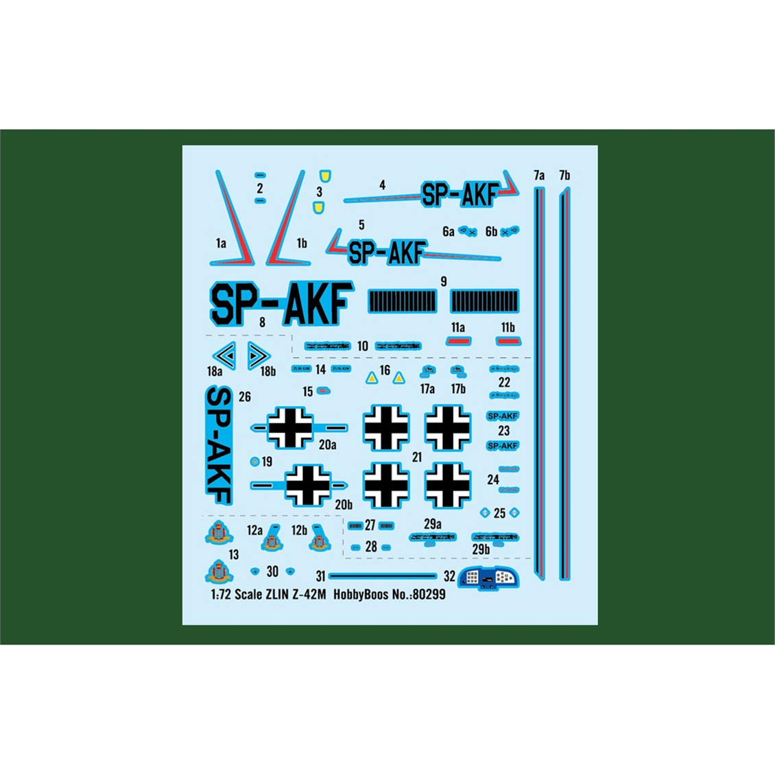 Hobbyboss 80299 1/72 Ölçek, ZLIN Z-42M, Sivil Eğitim Uçağı Plastik Model Kiti