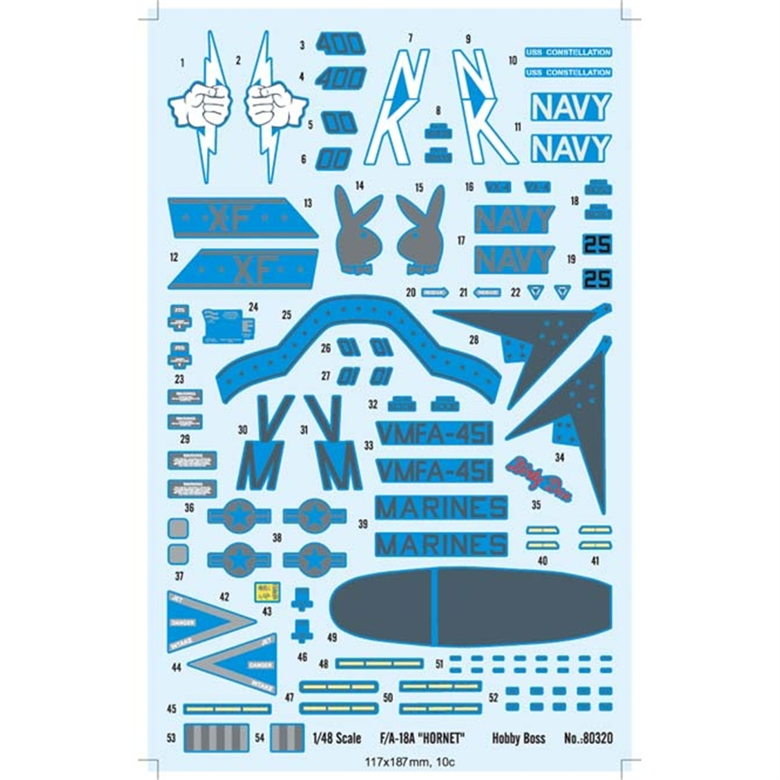 Hobbyboss 80320 1/48 Ölçek, F/A-18A (HORNET) Savaş Uçağı Plastik Model Kiti
