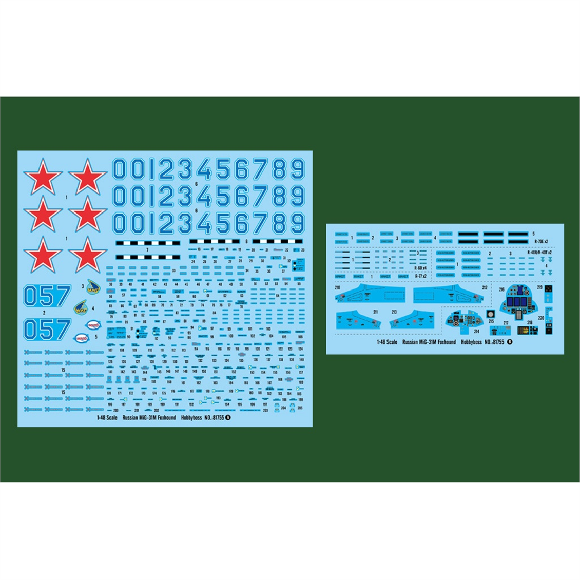 Hobbyboss 81755 1/48 Ölçek, Russian MiG-31M Foxhound, Savaş Uçağı Plastik Model Kiti