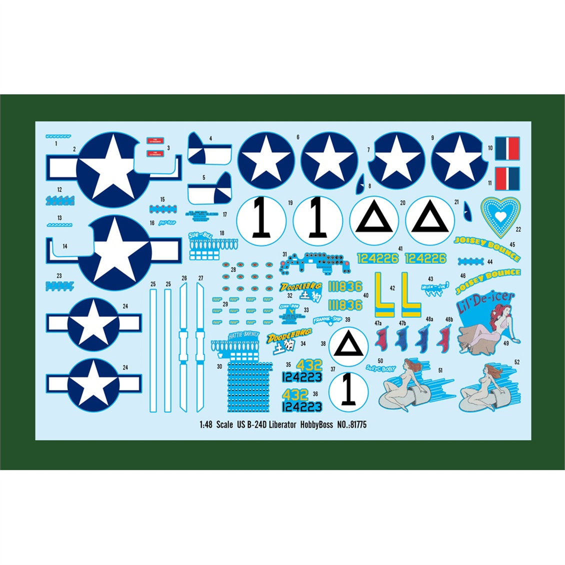Hobbyboss 81775 1/48 Ölçek, US B-24D Liberator, Savaş Uçağı Plastik Model Kiti