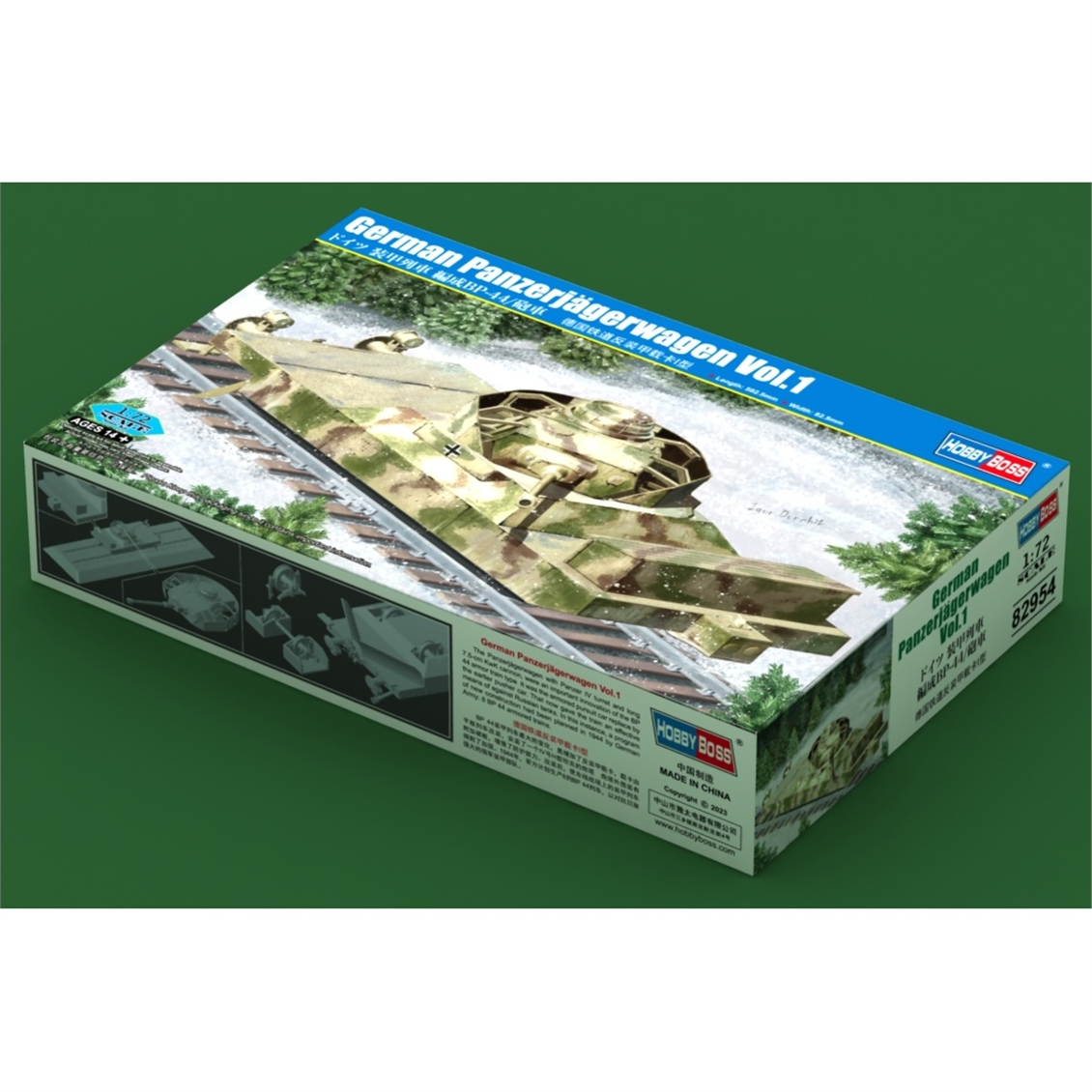 Hobbyboss 82954 1/72 Ölçek, Alman Vol.1 Tank Avcısı Vagonu,Plastik Model Kiti