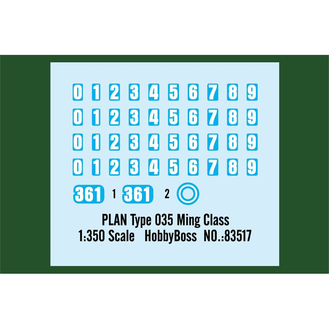 Hobbyboss 83517 1/350 Ölçek, PLA Navy Type 035 Ming Sınıfı Denizaltı, Plastik Model Kiti