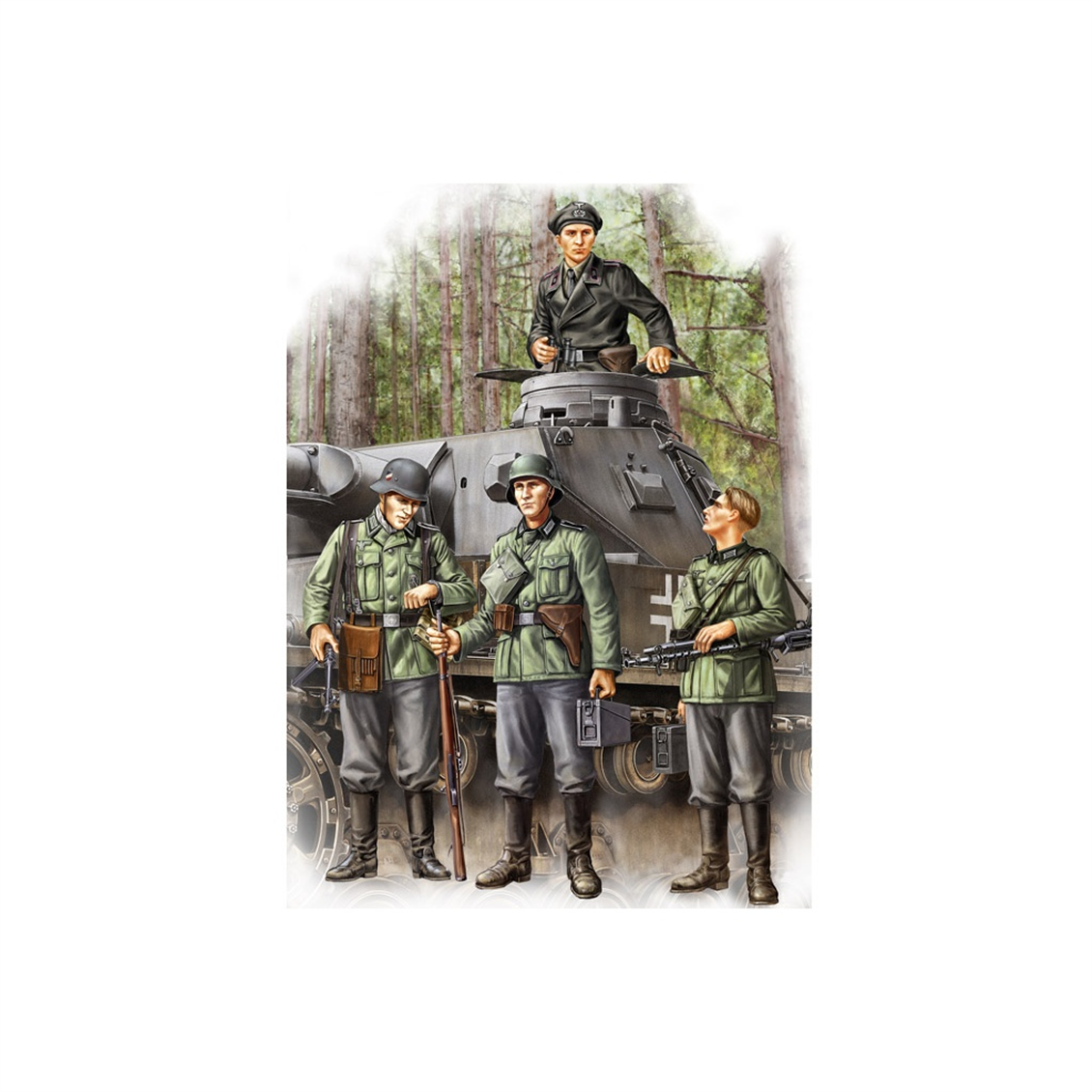 Hobbyboss 84413 1/35 Ölçek, Alman Infantry Set Vol.1 (Erken Dönem), Plastik Model Kiti
