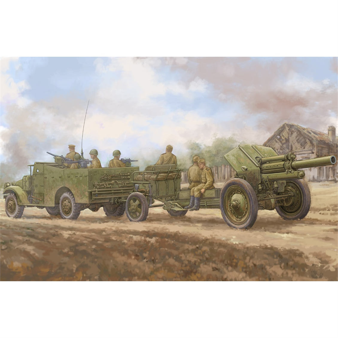 Hobbyboss 84537 1/35 Ölçek, M3A1 Geç Dönem Çekili 122mm Howitzer M-30, Plastik Model Kiti