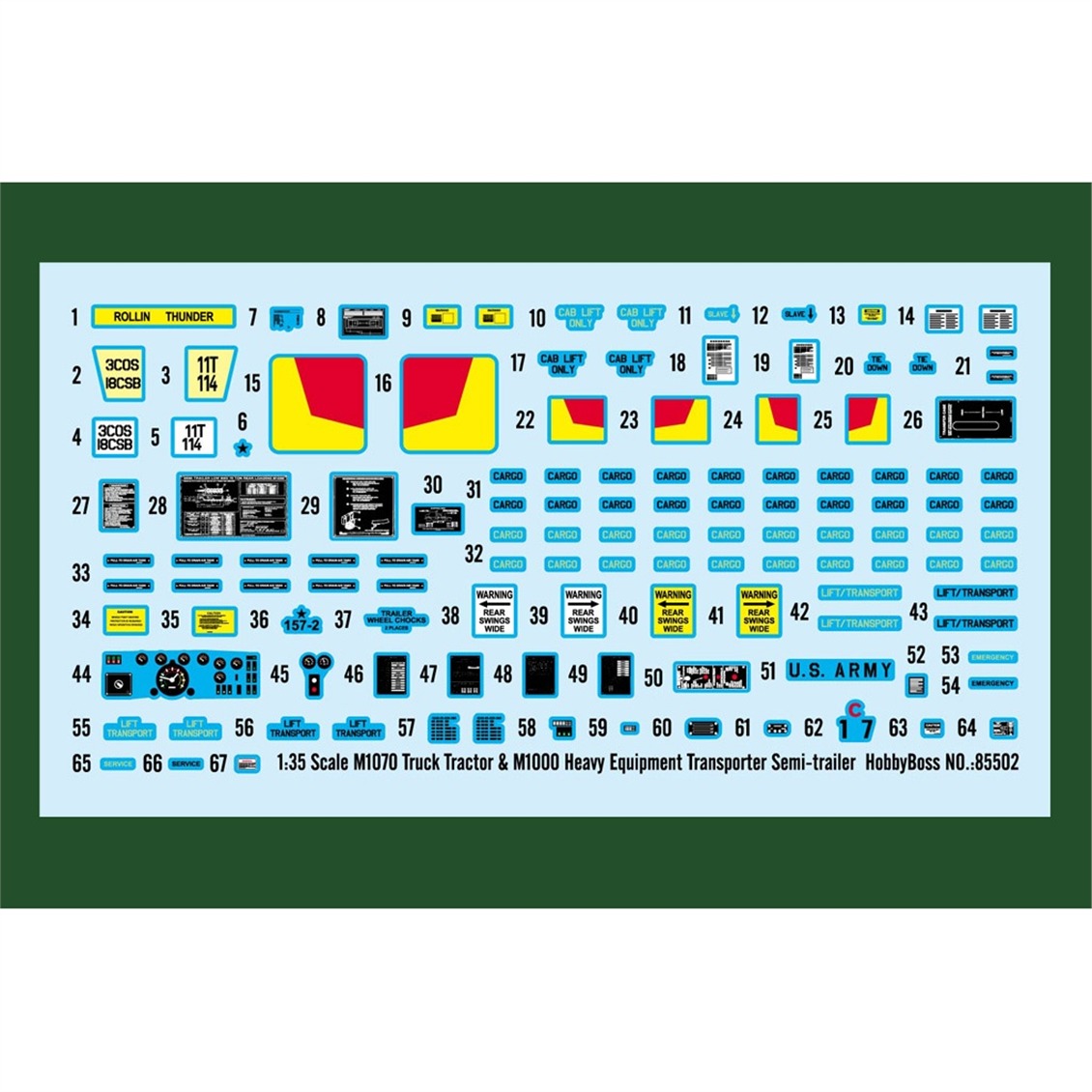 HobbyBoss 85502 1/35 Ölçek, M1070/M1000 HETS Tank Taşıyıcı, Plastik Model Kiti