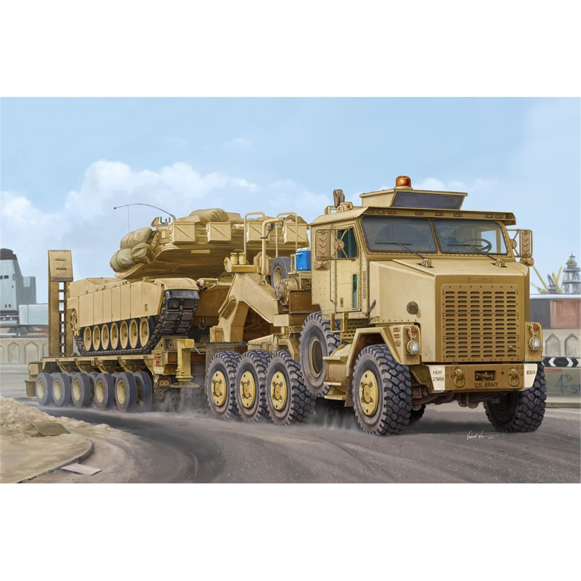 HobbyBoss 85502 1/35 Ölçek, M1070/M1000 HETS Tank Taşıyıcı, Plastik Model Kiti
