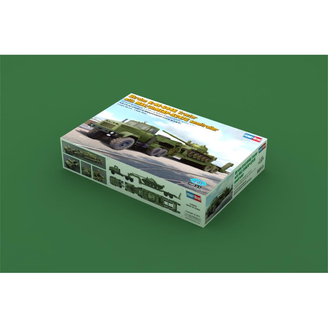 Hobbyboss 85513 1/35 Ölçek, Ukrayna KrAZ-6446 Çekici ile MAZ/ChMZAP Tankı ve 5247G Dorsesi, Plastik Model Kiti