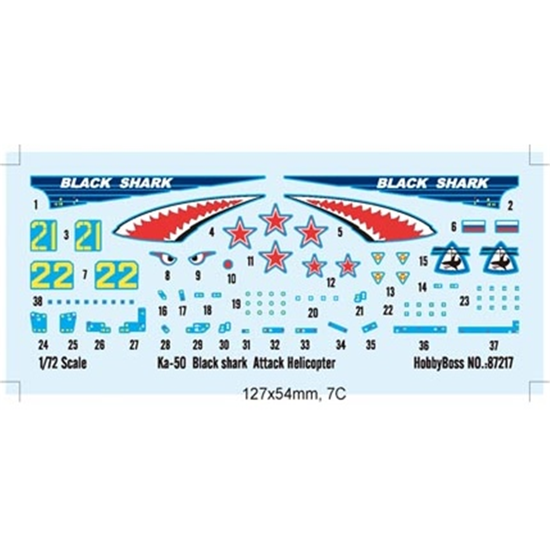 Hobbyboss 87217 1/72 Ölçek, Ka-50  Black shark Hücum Helikopteri, Plastik Model Kiti