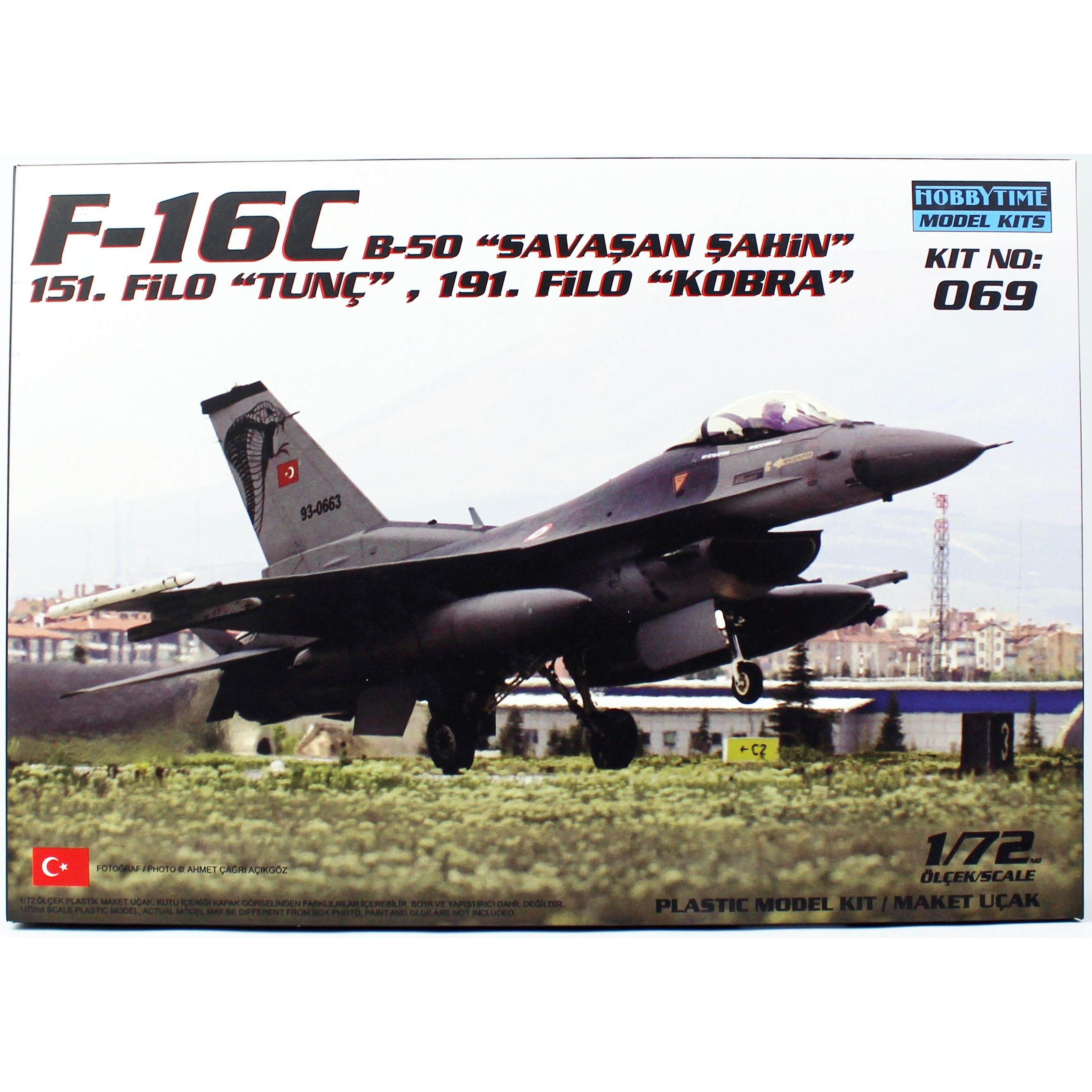 Hobbytime 069 1/72 Ölçek, F-16C B-50 Savaşan Şahin, Tunç 151. Filo ve Kobra 191.Filo, Savaş Uçağı Plastik Model Kiti