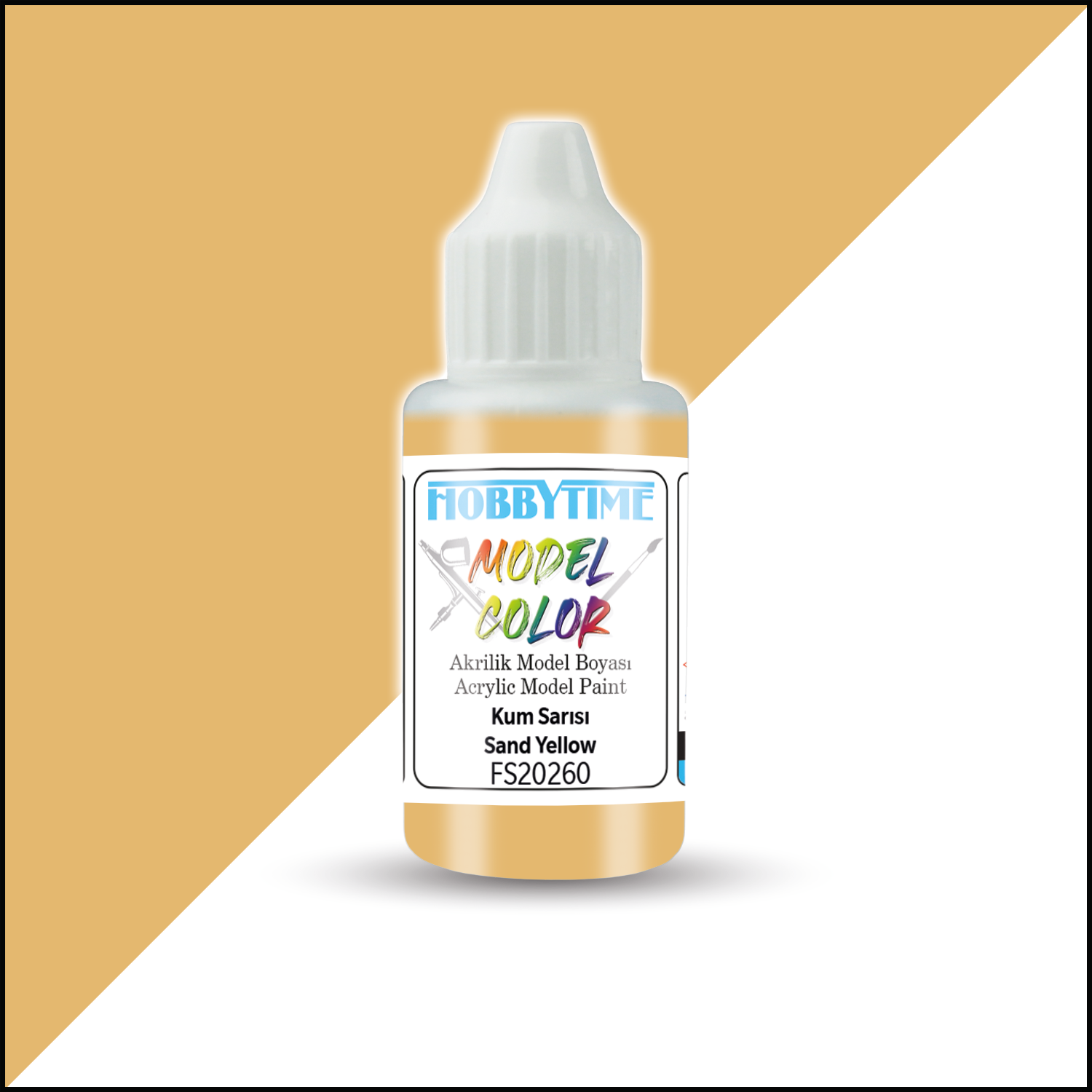 Hobbytime 382 18 ml. FS20260 Kum Sarısı (Sand Yellow), Akrilik Model Boyası