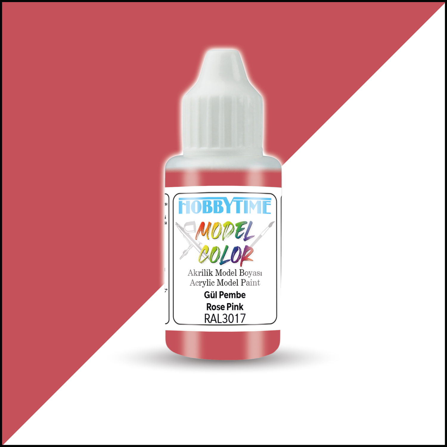 Hobbytime 456 18 ml. RAL3017 Gül Pembe (Rose Pink) Akrilik Model Boyası