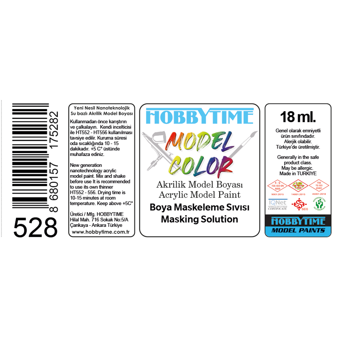 Hobbytime 528 18 ml. Boya Maskeleme Sıvısı (Masking Solution)