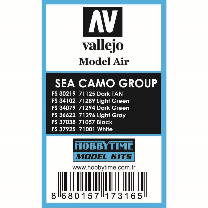 Hobbytime Vallejo Model Air-Nato Hill 2 Camo Paint Set -6 Pieces