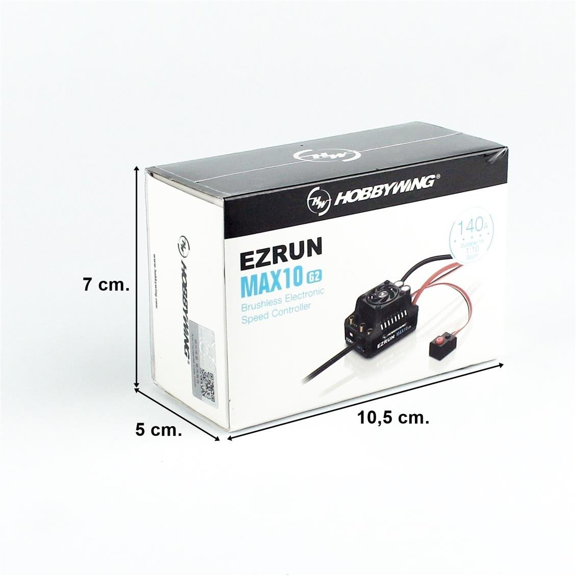Hobbywing 30102603 EzRun Serisi, MAX10 G2, 140 Amper, 2-4S Li-Po, Sensörlü, Fırçasız Motor için Elektronik Hız Kontrolü
