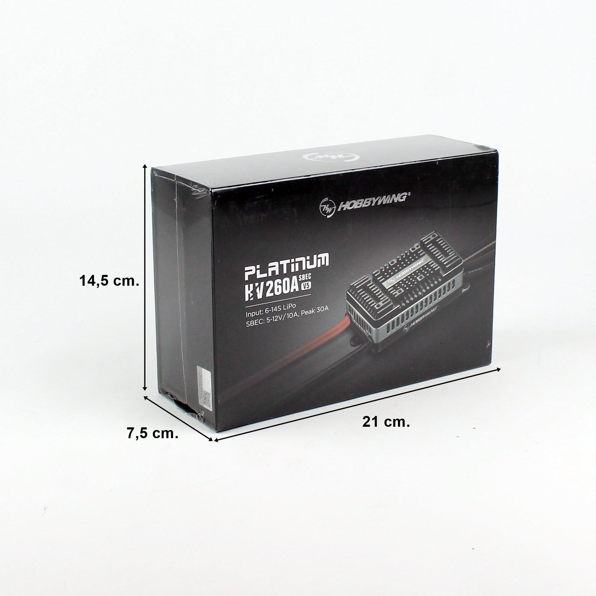 Hobbywing 30203100 Platinum 260A-V5, Yüksek Voltaj, Opto, 6-14S Li-Po, BEC Değil, Fırçasız Motor için Elektronik Hız Kontrolü