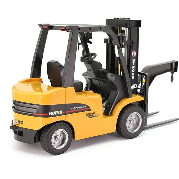 Huina 1576 1/10 Ölçek, Forklift ve Römorku, Metal Çatallı ve Aparatlı, 8 Kanal Uzaktan Kumandalı İş Makinası