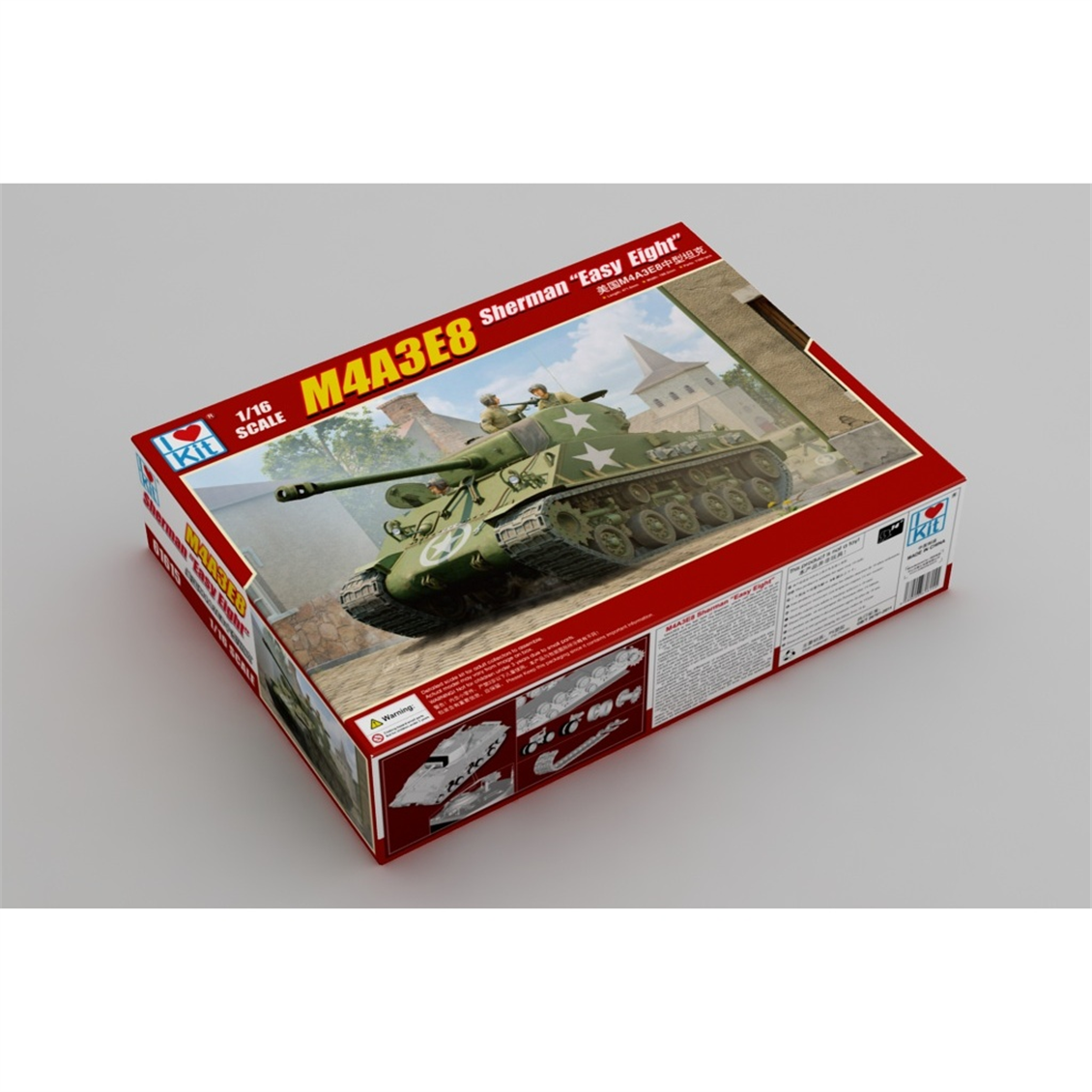 I Love Kit 61615 1/16 Ölçek, M4A3E8 Sherman (Easy Eight) Tankı, Plastik Model Kiti