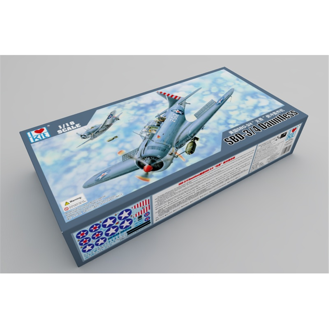 I Love Kit 61801 1/18 Ölçek, SBD-3/4 Dauntless Savaş Uçağı, Plastik Model Kiti