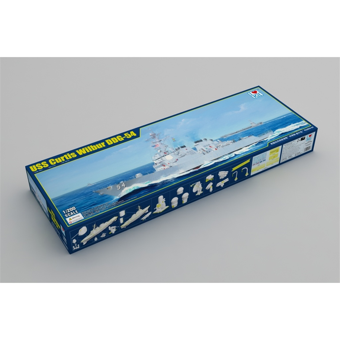 I Love Kit 62007 1/200 Ölçek, USS Curtis Wilbur DDG-54 Savaş Gemisi, Plastik Model Kiti
