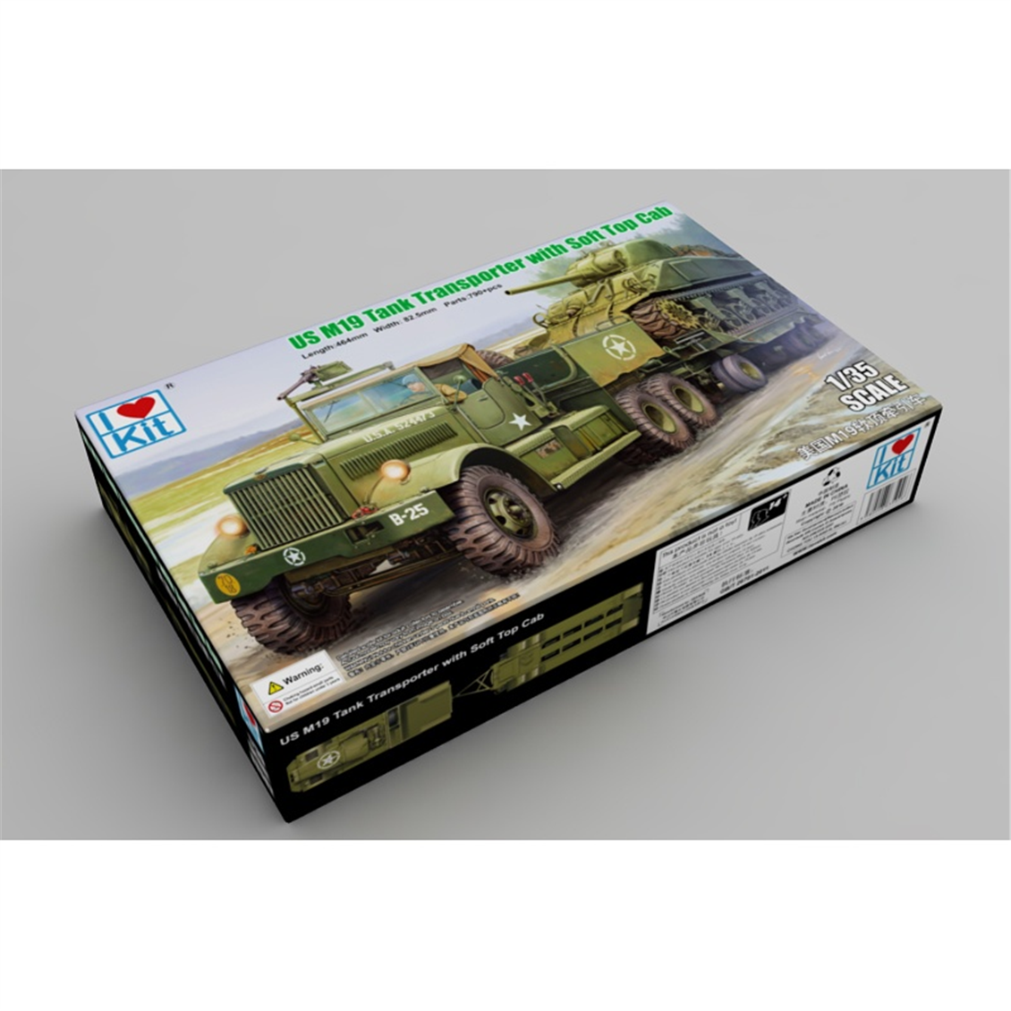 I Love Kit 63502 1/35 Ölçek, M19 Tenteli Sürücü Kabinli Tank Taşıyıcı, Plastik Model Kiti
