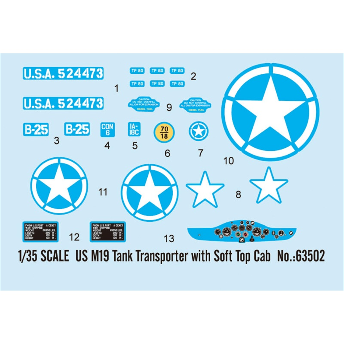 I Love Kit 63502 1/35 Ölçek, M19 Tenteli Sürücü Kabinli Tank Taşıyıcı, Plastik Model Kiti