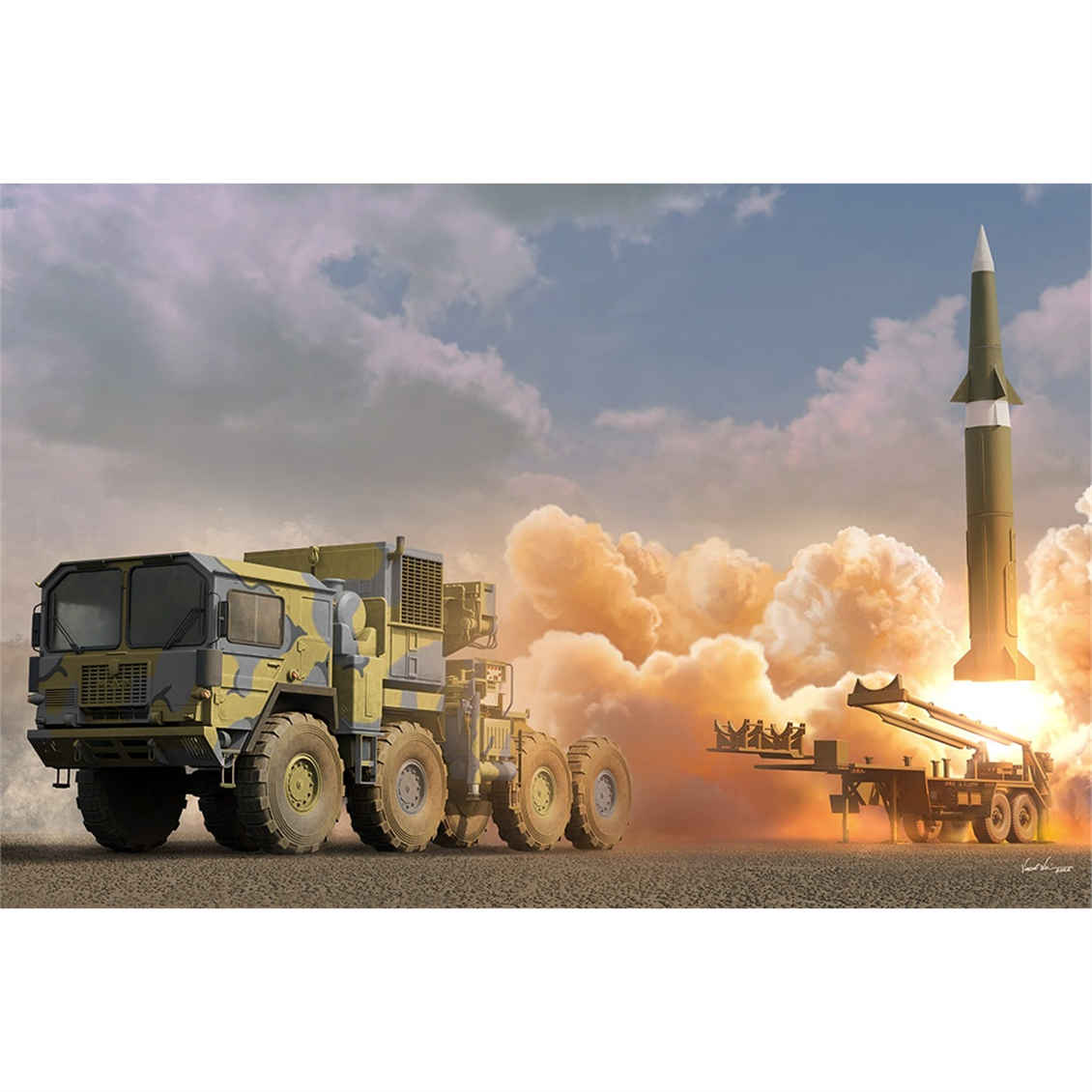I Love Kit 63527 1/35 Ölçek, M1001 Füze Savunma Sistemi ve M790 Fırlatma Römorku, Plastik Model Kiti