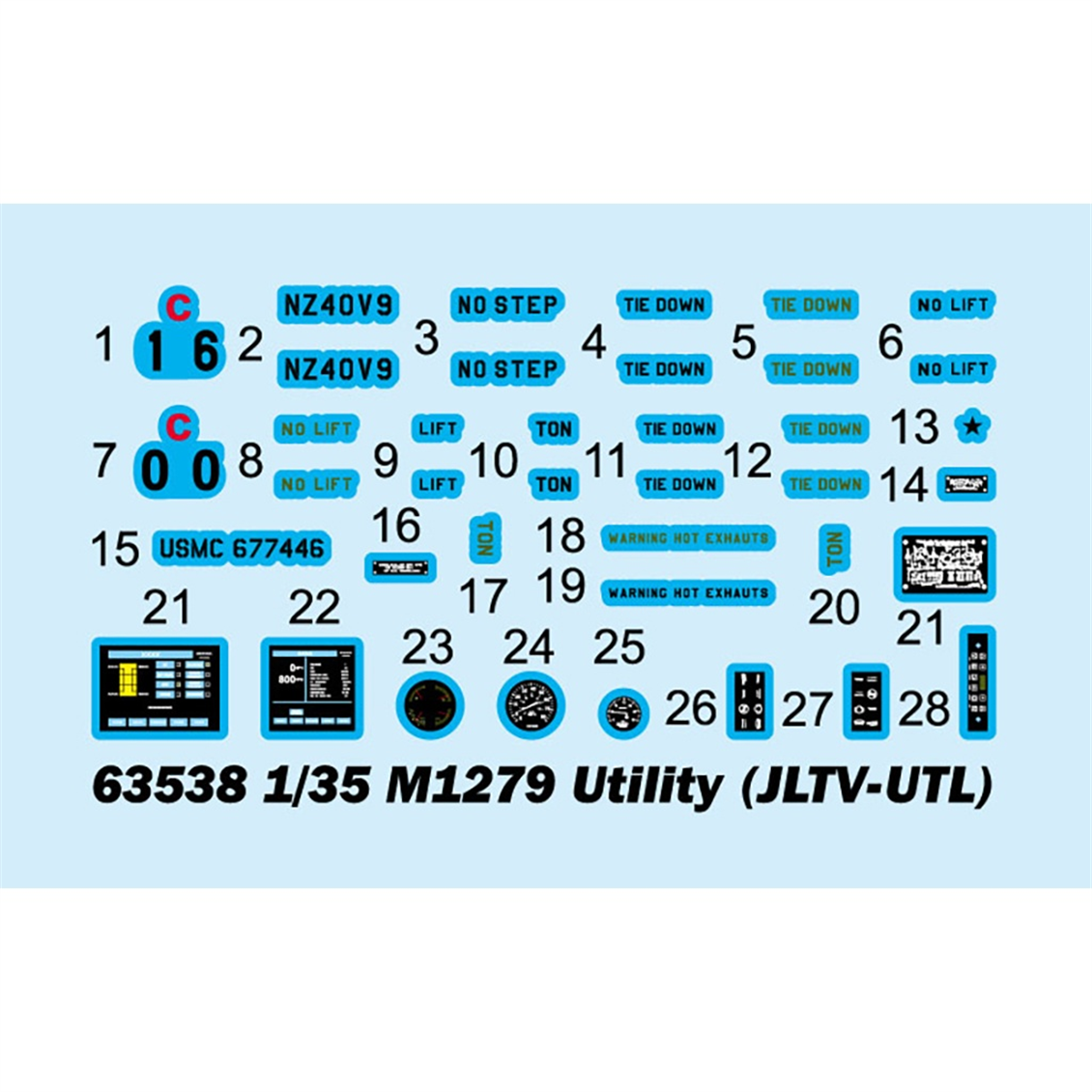 I Love Kit 63538 1/35 Ölçek, M1279 Zırhlı Araç (JLTV-UTL), Plastik Model Kiti
