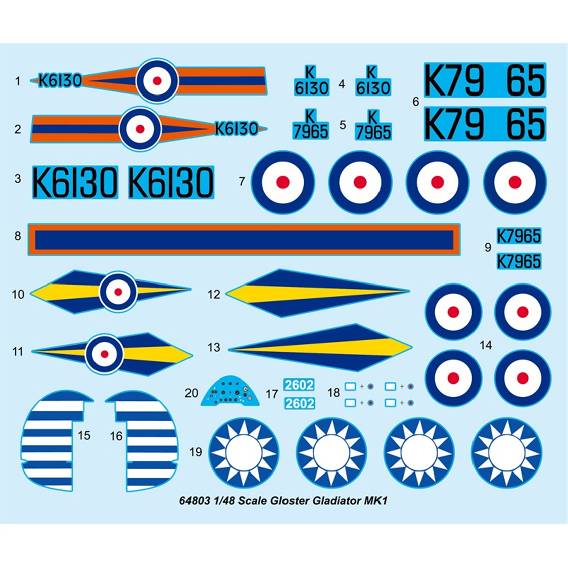 I Love Kit 64803 1/48 Ölçek,Gloster Gladiator MK.1, Savaş Uçağı Plastik Model Kiti