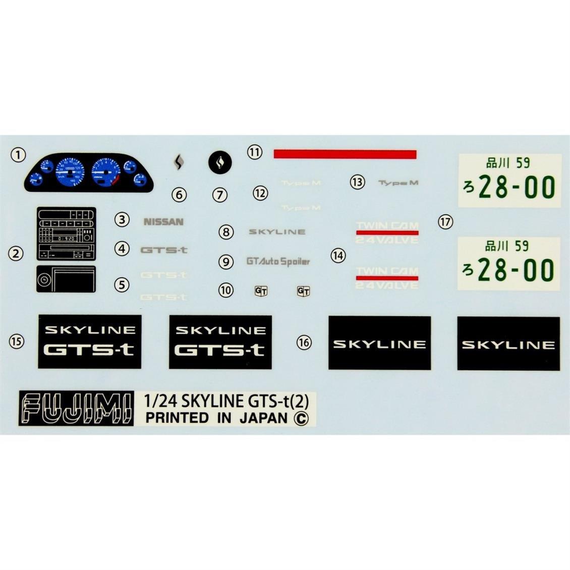ID-101 1/24 NİSSAN R32 SKYLİNE GTS-T W/WİNDOW FRAM