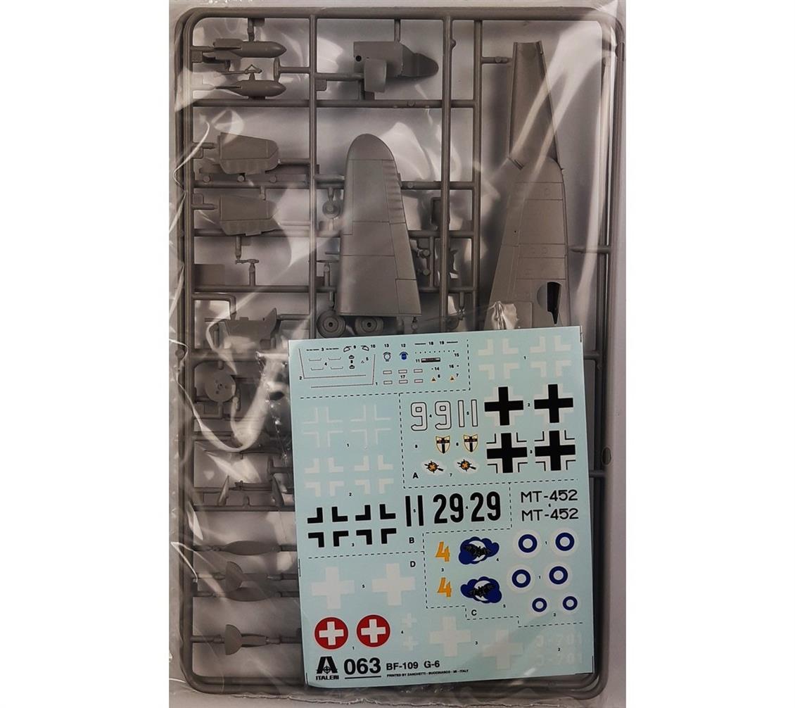 Italeri 0063S 1/72 BF-109 G-6 Savaş Uçağı Demonte Plastik Maketi
