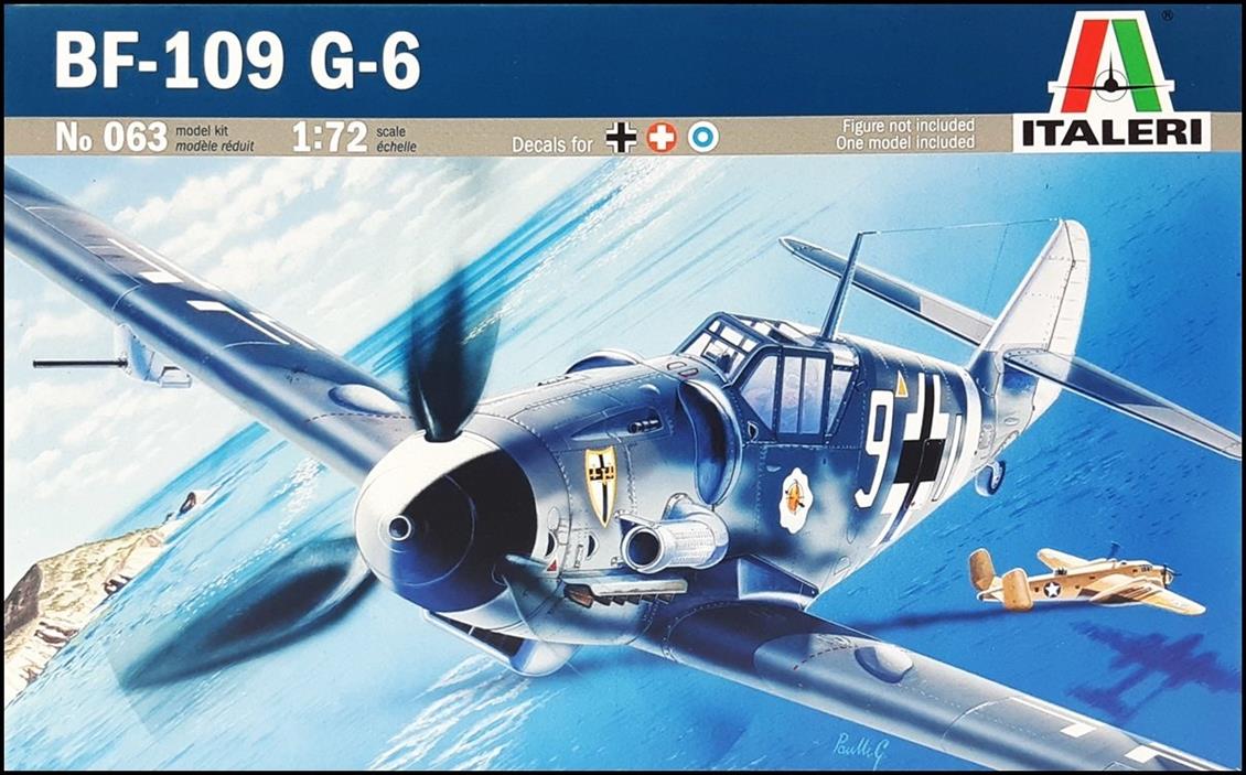 Italeri 0063S 1/72 BF-109 G-6 Savaş Uçağı Demonte Plastik Maketi