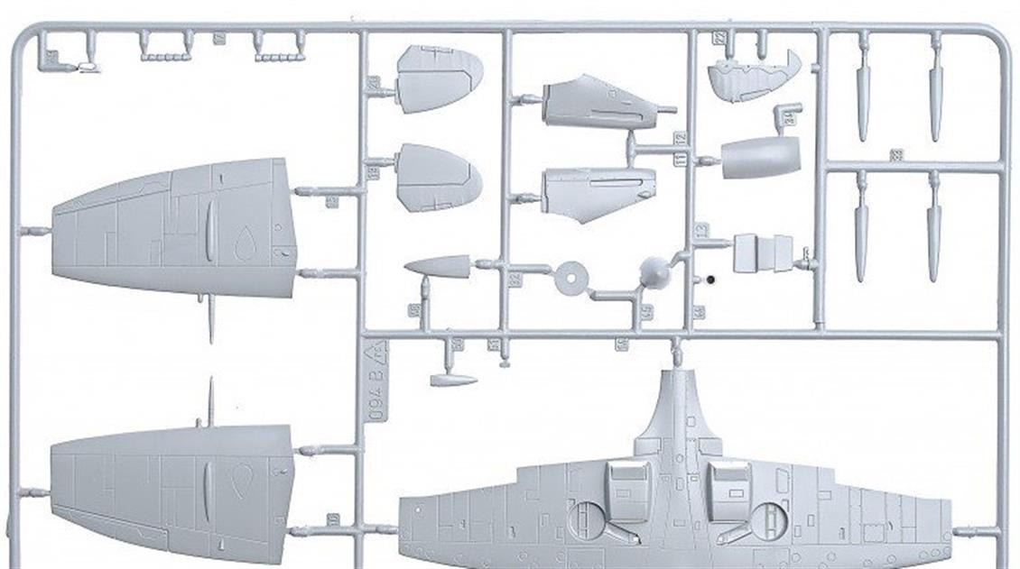 Italeri 0094S 1/72 Spitfire Mk. IX Savaş Uçağı Demonte Plastik Maketi
