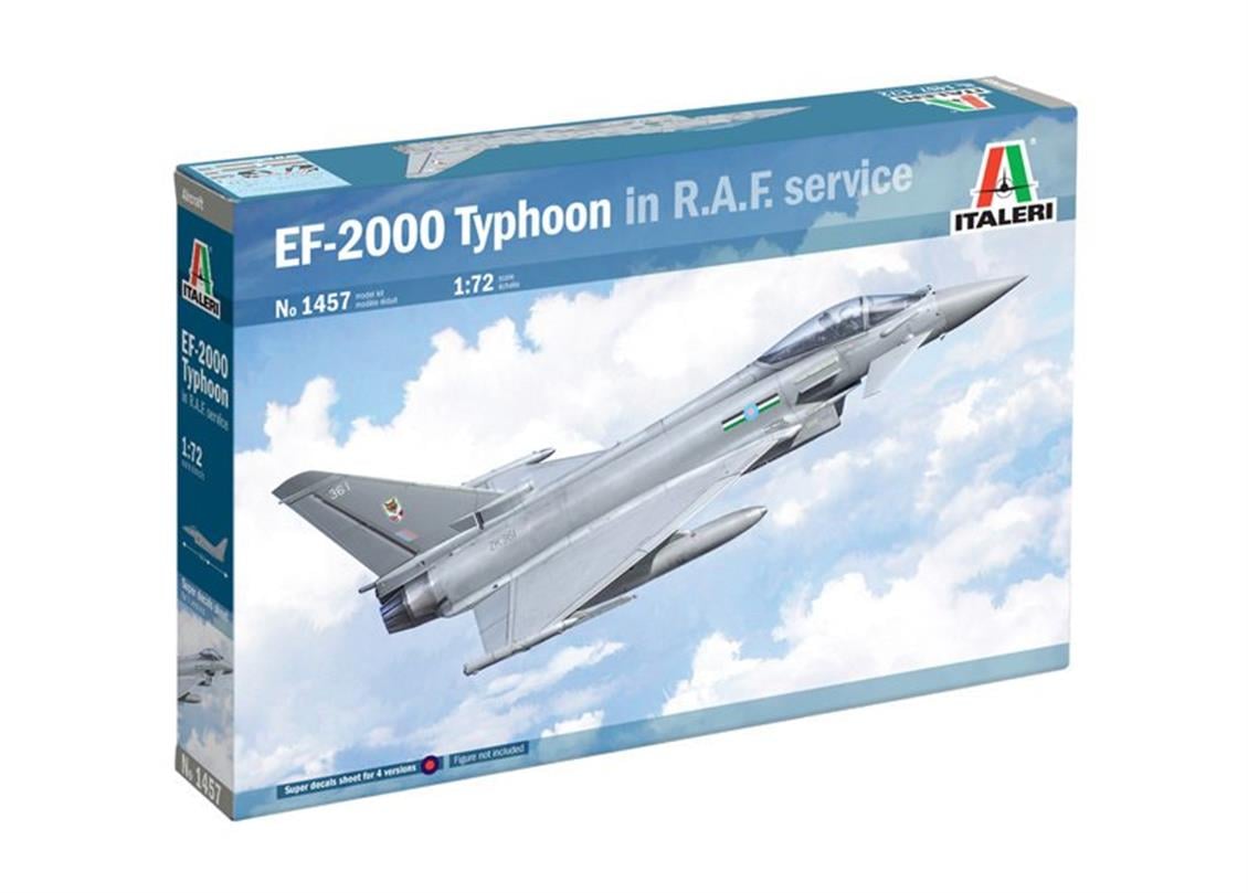 Italeri 1457S 1/72 Eurofighter Typhoon EF- 2000 ( In R.A.F. Service ) Savaş Uçağı Demonte Plastik Maketi
