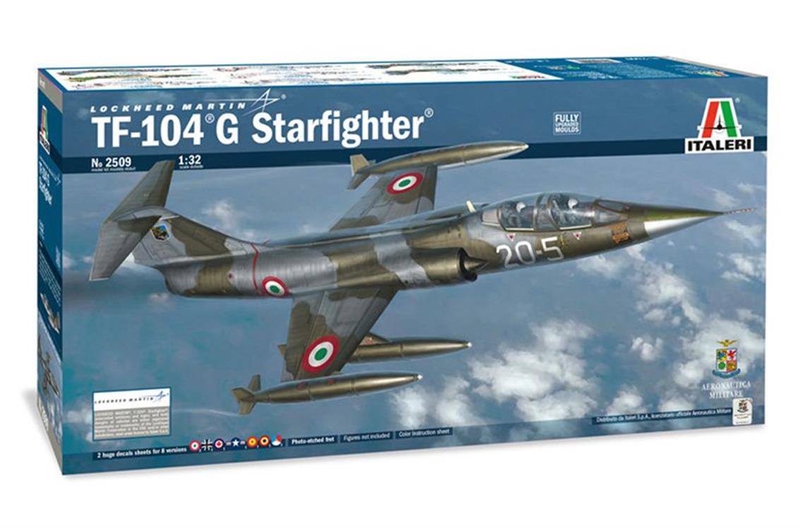 Italeri 2509S 1/32 TF-104G Starfighter Savaş Uçağı Demonte Plastik Maketi